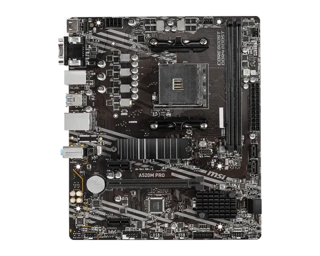 Pllakë amë, MSI A520M-A PRO - AMD AM4, DDR4
