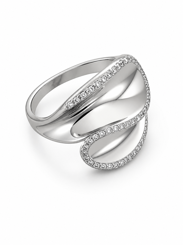 Unazë Silver 925 me Gurë Zircon – Stil Modern & Elegancë e Pastër