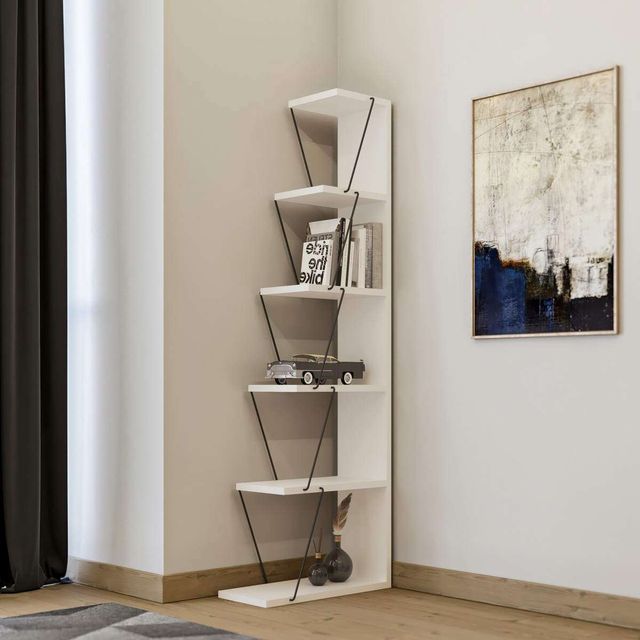 Raft librash Hanah Home Tlos, e bardhë