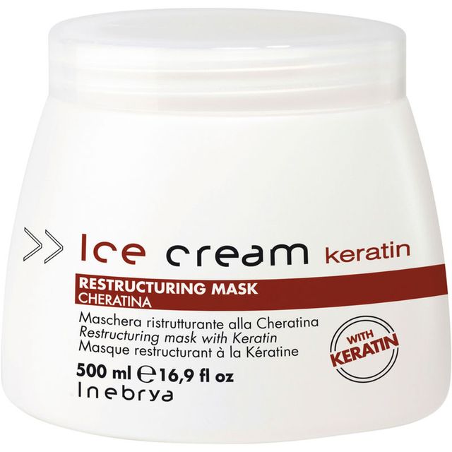 Maskë për flokë Inebrya Ice Cream Keratin 500 ml