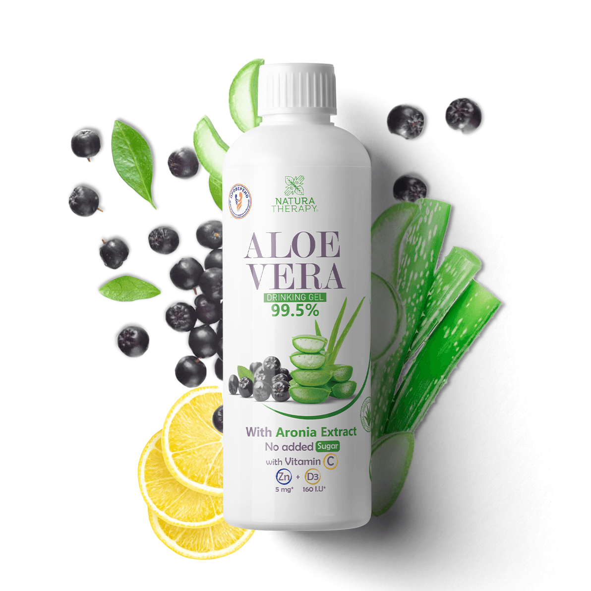 ShopAZ | Xhel pr imunitet Natura Therapy me aloe vera, vitamin C, D3,  Zink dhe ekstrakt aronie, 500ml