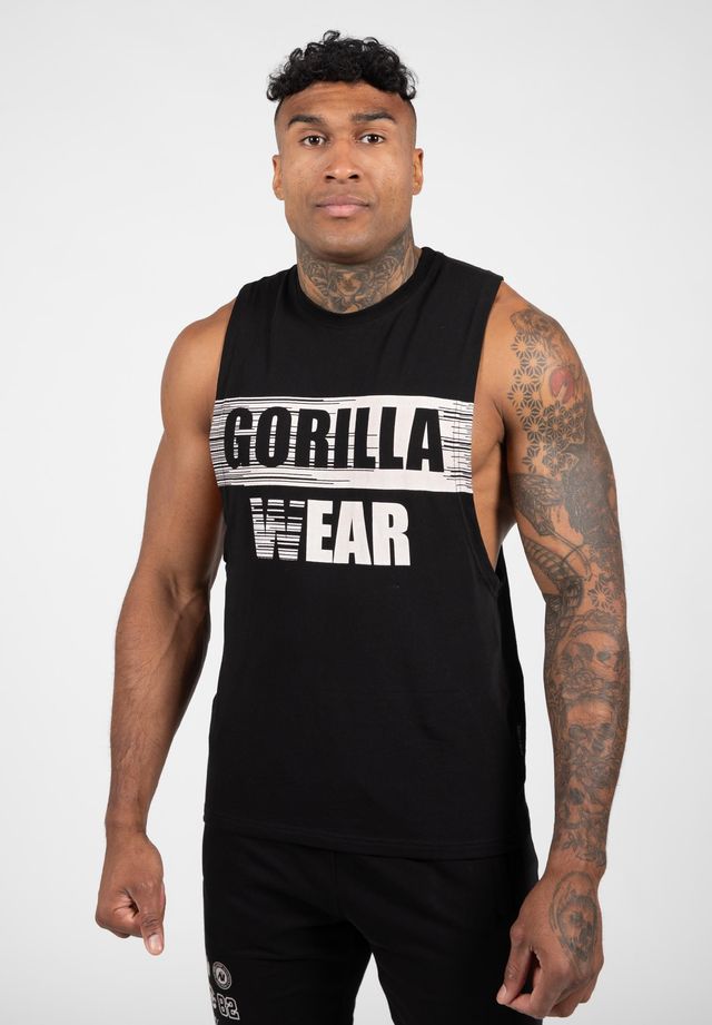 Lopez Drop Armhole Tank Top - Black XL
