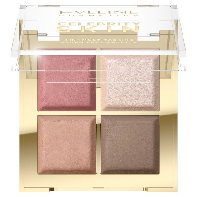 Paletë fytyre Eveline, 4 në 1 Celebrity Skin Baked